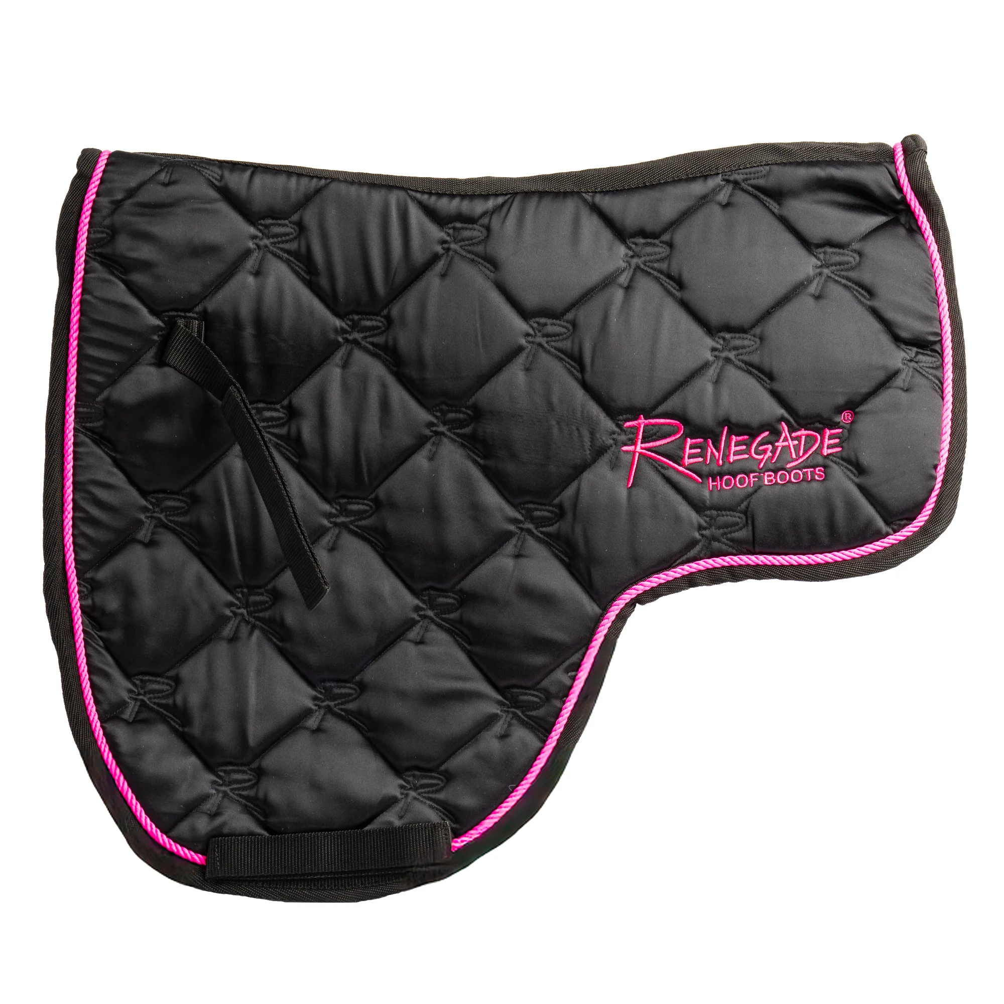 Renegade® English Saddle Pad - Cross Country Cut, Black/Pink