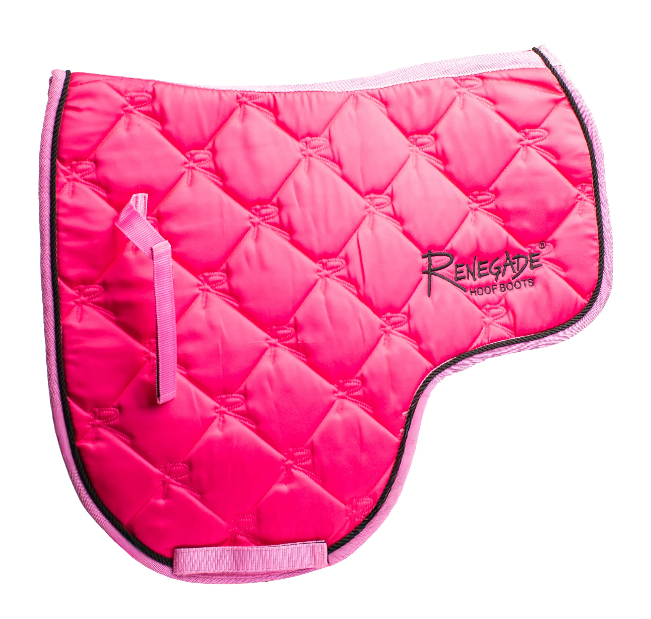 Renegade® English Saddle Pad - Cross Country Cut, Pink/Black