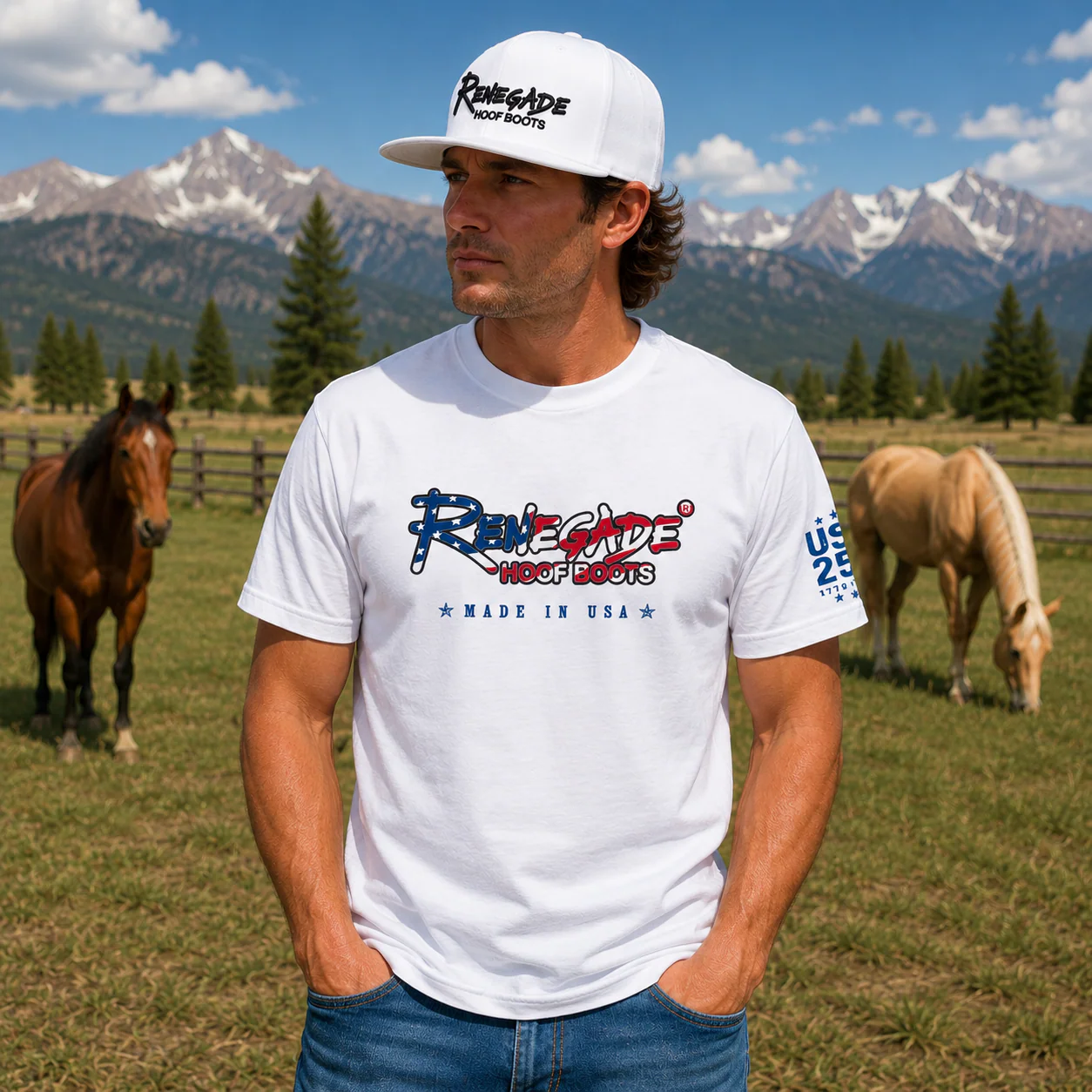 Renegade T-Shirt: USA 250 White - Image 3