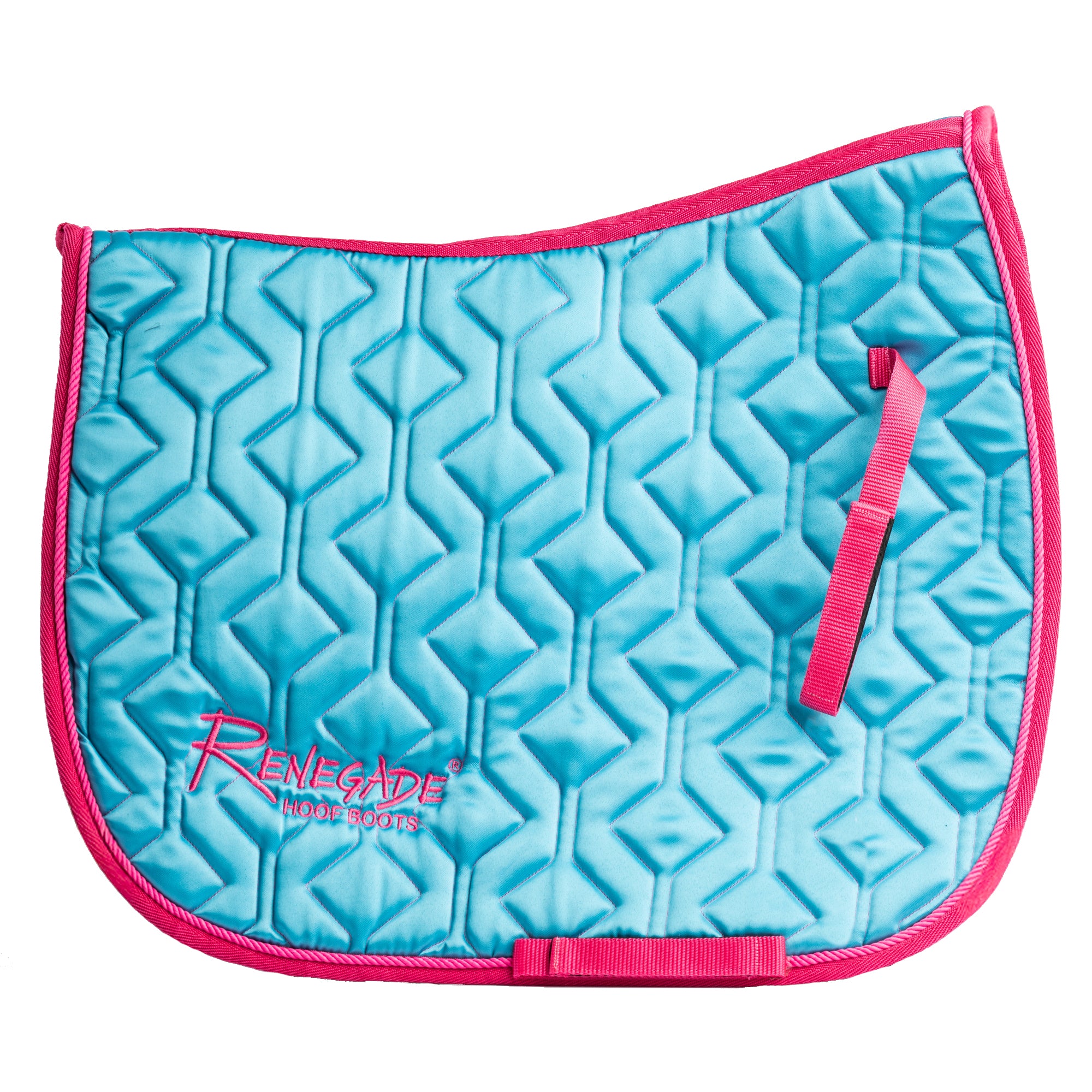 Renegade® Universal English Saddle Pad - Turquoise/Pink - Image 3